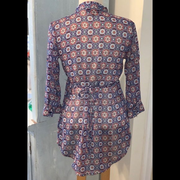 Sheer button up 3/4 Sleeve Blouse XS - Picture 6 of 8